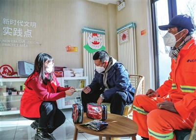 津南区双新街户外劳动者服务站成暖心港湾